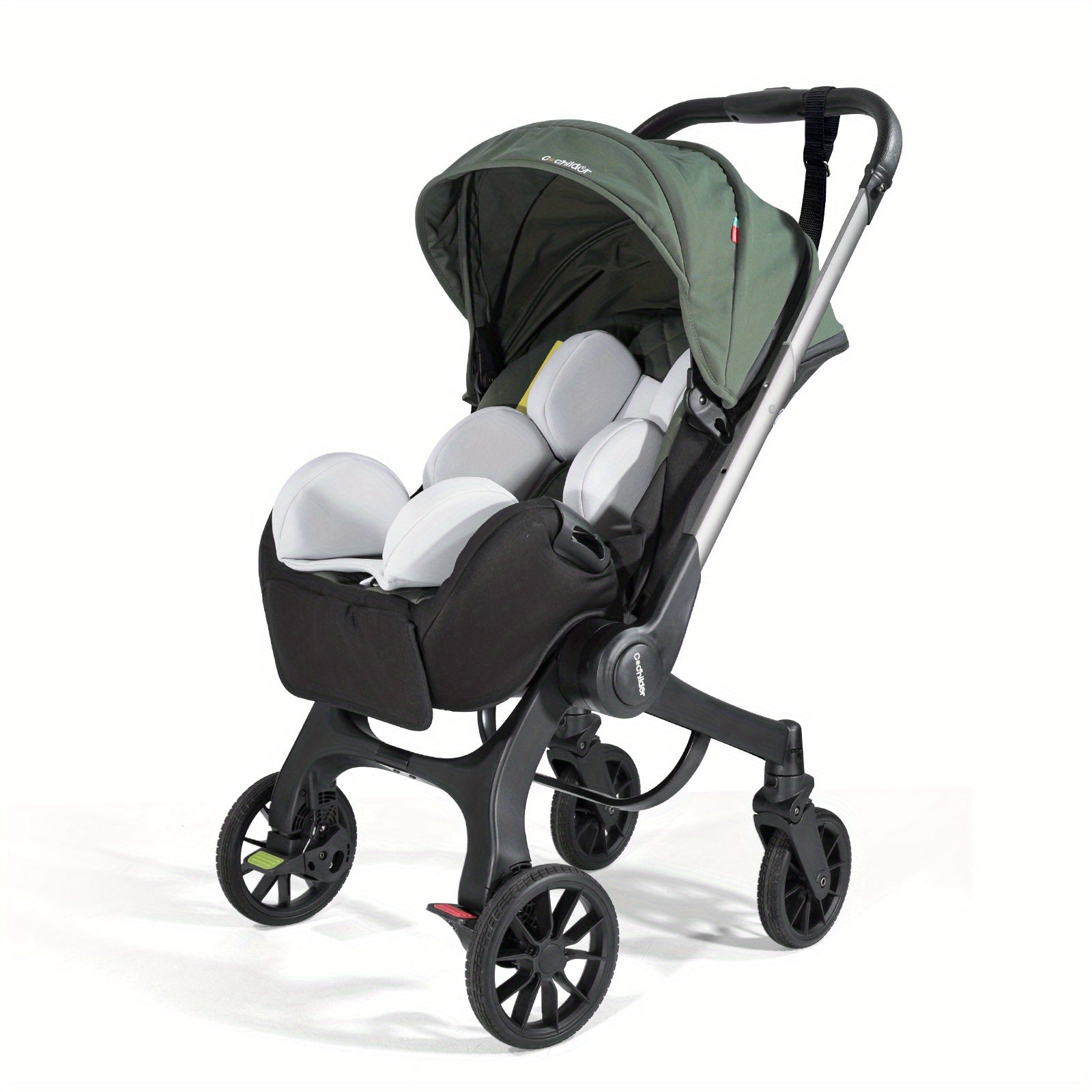 Travel Baby Stroller, Foldable and Bidirectional, Adjustable Sunshade Roof, Metal Frame and Comfortable Fabric- Multiple Colors Available (Black\u002F Pink\u002F Green)