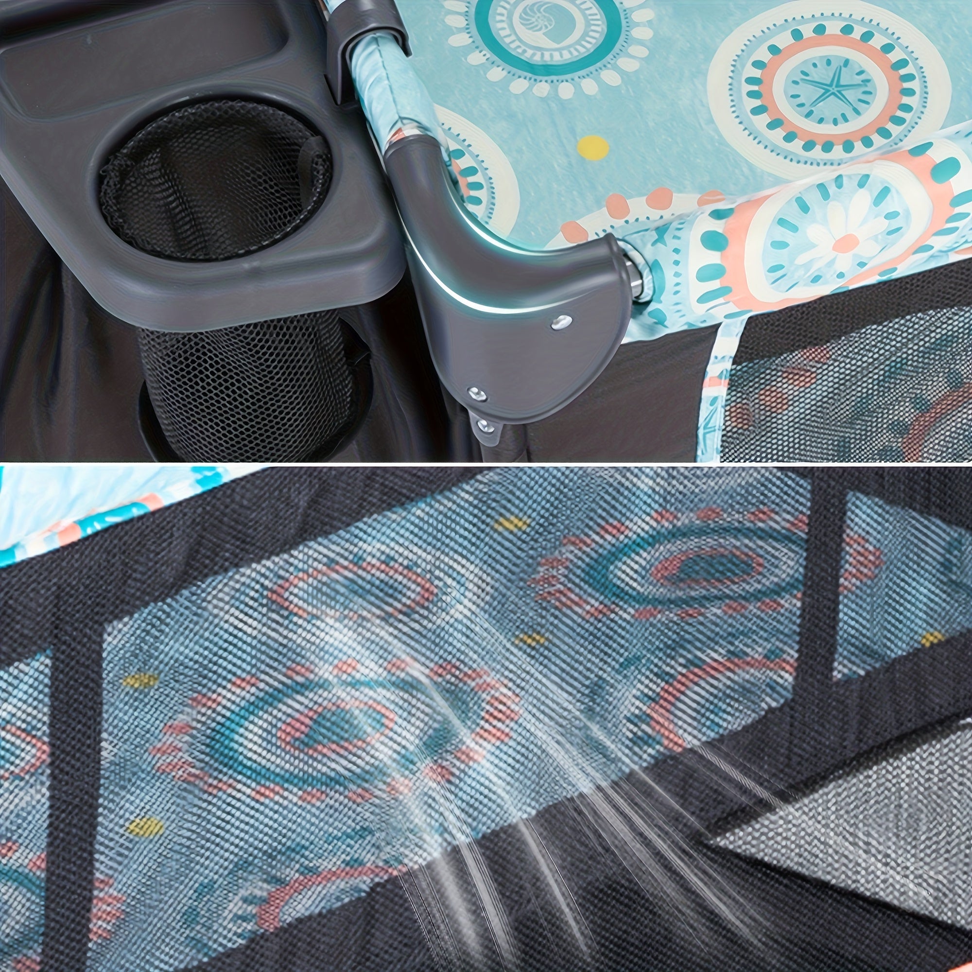 The 5-in-1 Portable Baby Bassinet With Side Bed Features A Detachable Changing Table, Mattress, Storage Shelf, Music Player, And Three Height Settings, Providing A Spacious Playpen For Baby. A Great Birthday Gift.Approx. 29.1 Lbs (max Rec. 19 Lbs)