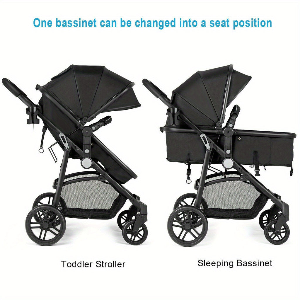 Christmas Multigot 2 in 1 Foldable Baby Stroller Kids Travel Newborn Infant Buggy Pushchair Black