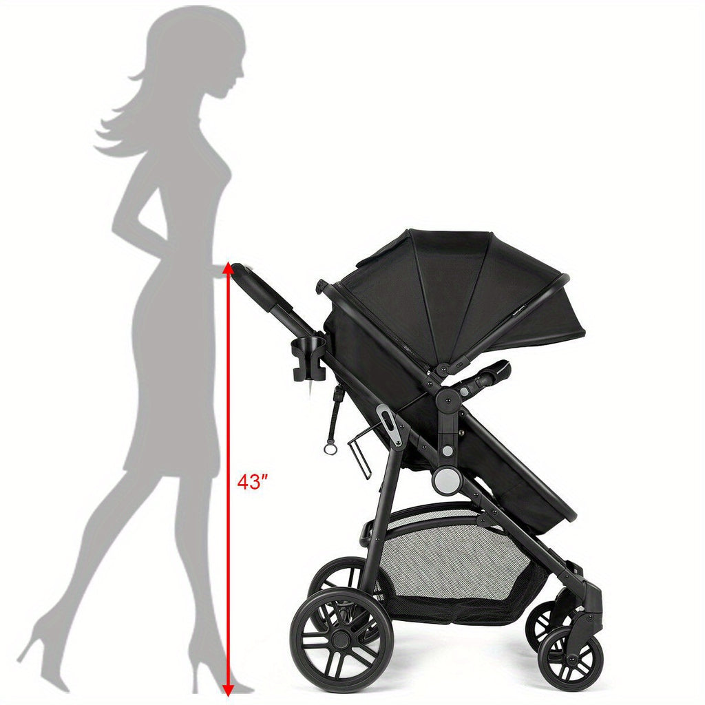 Christmas Multigot 2 in 1 Foldable Baby Stroller Kids Travel Newborn Infant Buggy Pushchair Black