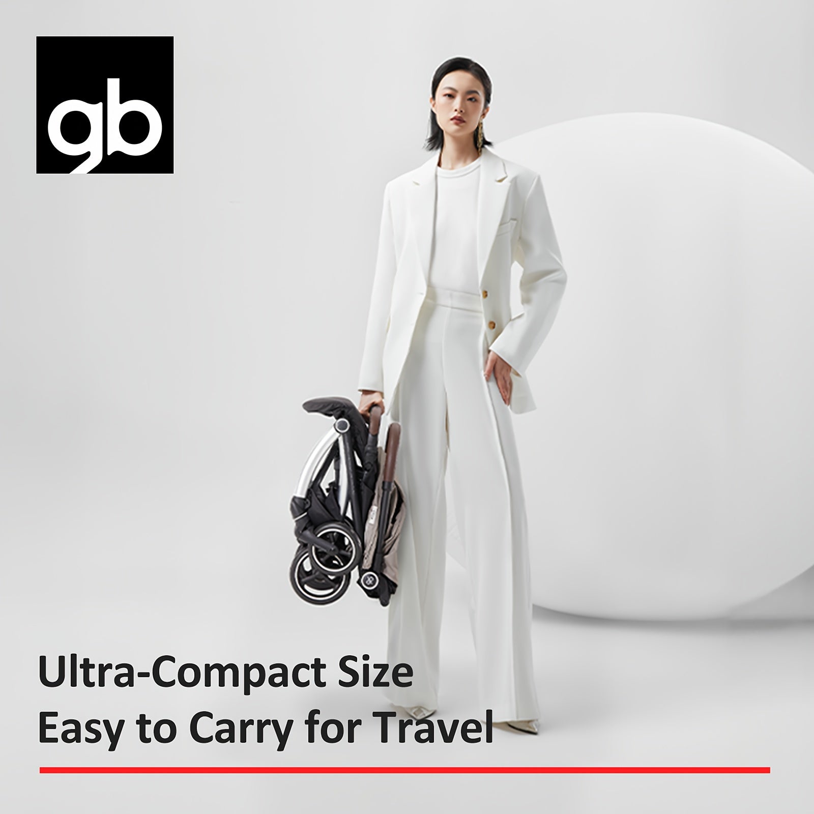 gb ORSA Stroller | Lightweight, One-Hand Folding, Reclining Seating, All-Terrain Shock Absorbers, Linked Braking System, 5-Point Safety Harness, Adjustable Footrest, Extra-Large Canopy, Aluminum Frame, Travel-Friendly, Spacious Storage Basket