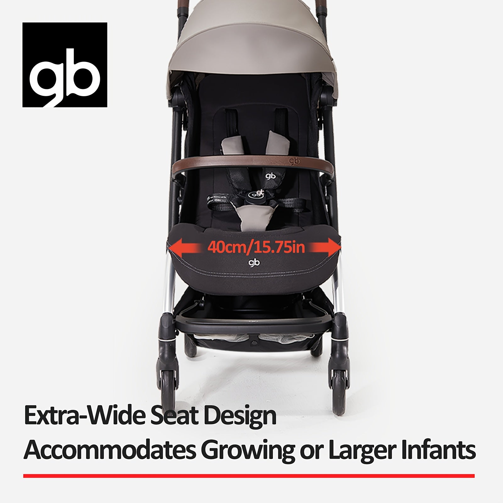 gb ORSA Stroller | Lightweight, One-Hand Folding, Reclining Seating, All-Terrain Shock Absorbers, Linked Braking System, 5-Point Safety Harness, Adjustable Footrest, Extra-Large Canopy, Aluminum Frame, Travel-Friendly, Spacious Storage Basket