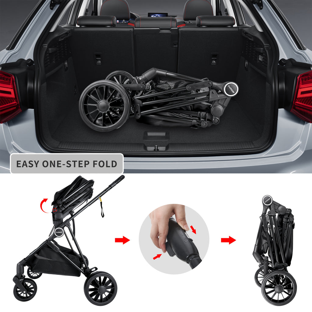 Two Way Baby Stroller, Mother Travel Good Helper, Supermarket Shopping, Baby Stroller Suitable for Spring Festival, Mother'S Day Gifts