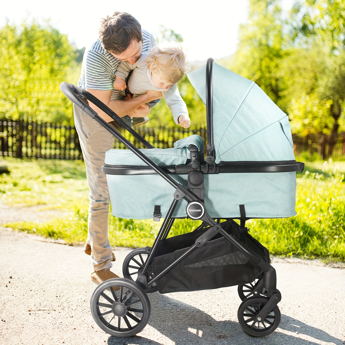 Two Way Baby Stroller, Mother Travel Good Helper, Supermarket Shopping, Baby Stroller Suitable for Spring Festival, Mother'S Day Gifts